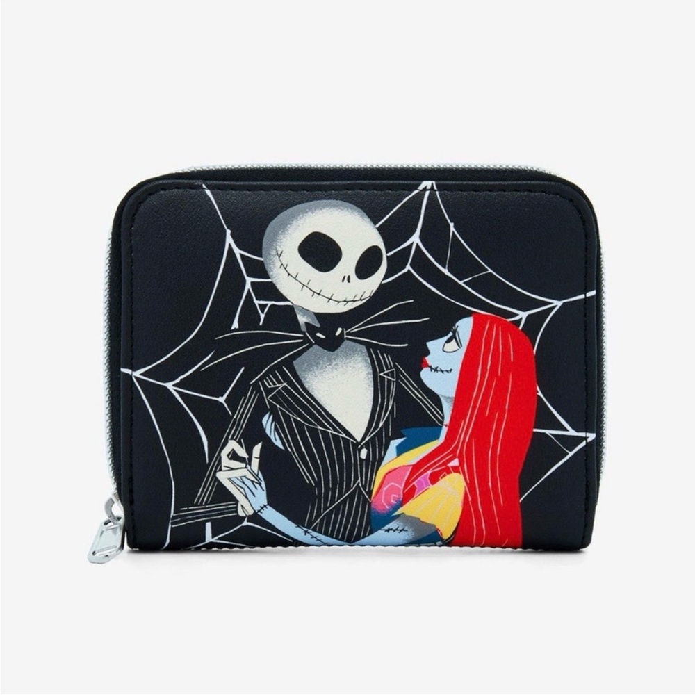 Loungefly NBC Jack & Sally Spiderweb Zipper Wallet Exclusive  NWT